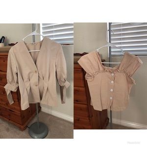 Korean button up tops (set of 2)